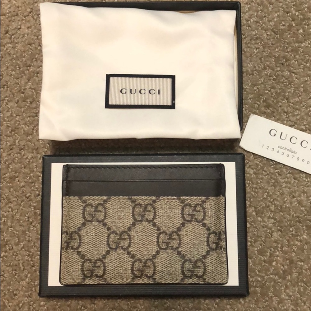 GUCCI Original GG print card case